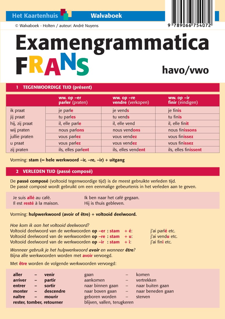 WFFEGR001 Examengrammatica Frans havo/vwo, taalkaart